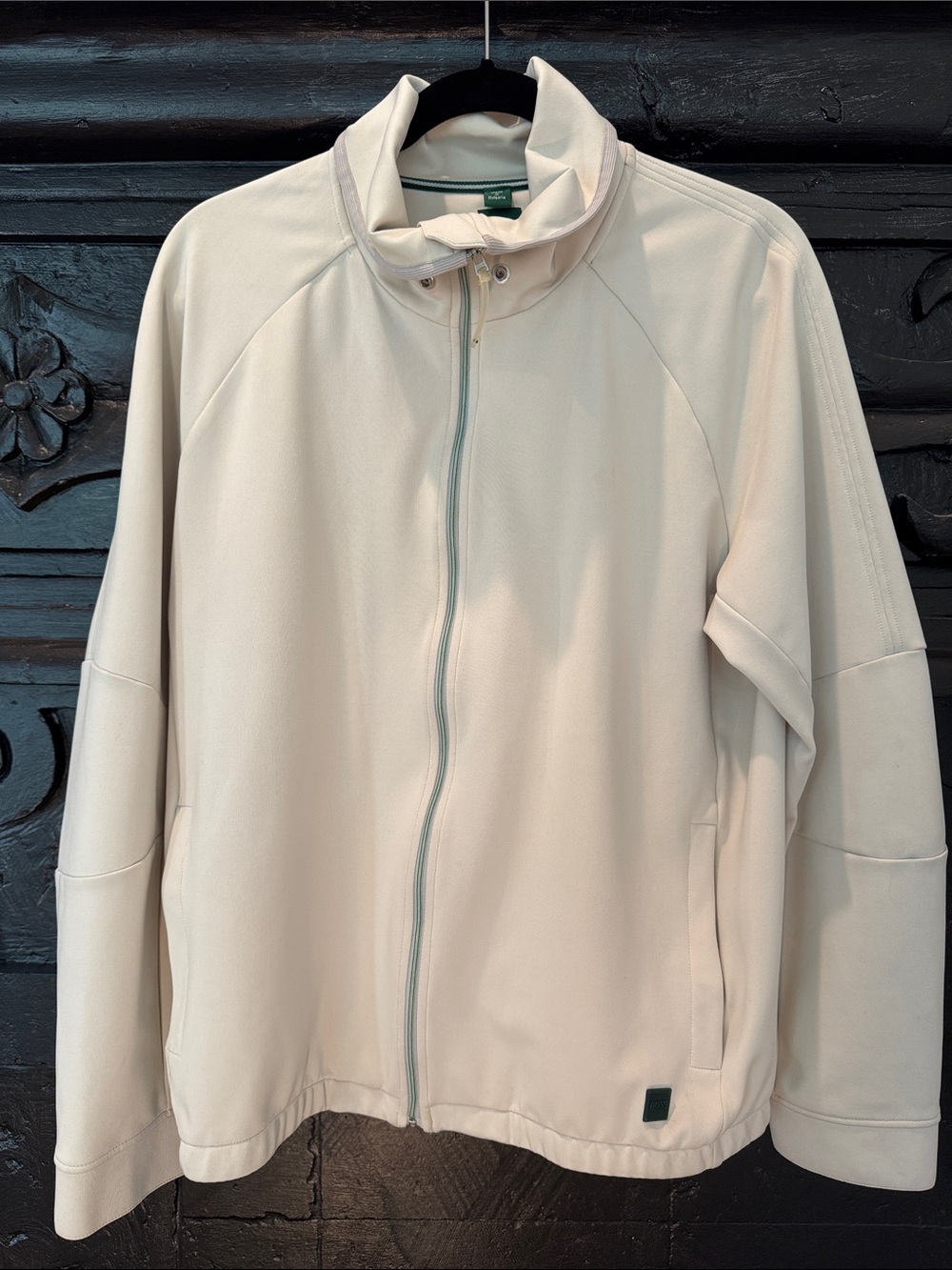 Hugo Boss Cream Lightweight Zip-Front  Jacket